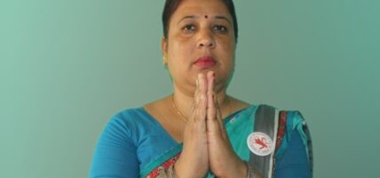 जसपाकी अनितादवी सामान्य प्रशासन मन्त्रीको शफथ लिदै