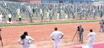 सशस्त्र प्रहरी बल नेपाल प्रधान कार्यालयमा योग विज्ञान शिविर