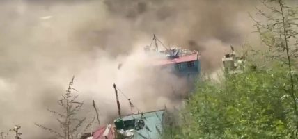 रसुवामा बाढीले प्रहरीका ३ कार्यालय बगायो